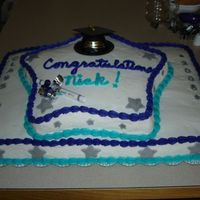 Star Graduation Cake A cake I made for my cousin's graduation. :) My first cake for an actual gathering -- I prayed hard that this one would turn out, lol...