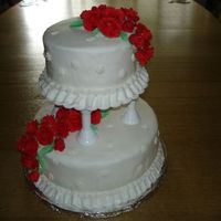 Wilton Course Lll Wedding Cake This is the final cake I made for my Wilton course lll! I loved working on it, even though making all those fondant roses was a very time-...