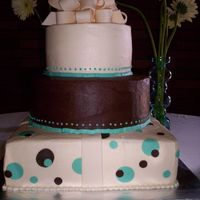 Teal And Brown Package BC with Fondant accents