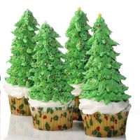 Christmas Tree Cupcakes made these for an office party. Big hit! Very fun and easy to make but very time consuming! I made like 70 of them!
