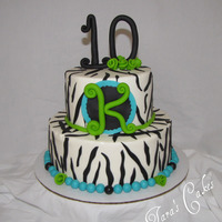 Kinley's Wild Party Buttercream with fondant accents