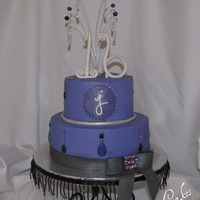 Jewels For Jeda buttercream, fondant, accents, the jewel brooch is real (and thankfully matched the cake, unlike in the picture)