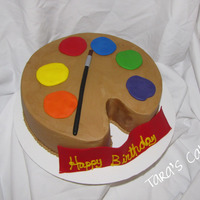 Art Work My niece asked me for a cake for her teacher that loves art.