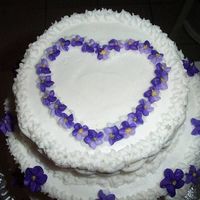 Basketweave With Violets A view of the top