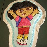 Dora Birthday Cake Dora cake done for a friend's daughter. Buttercream frosting