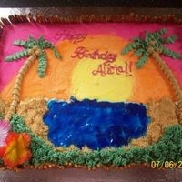 Luau Cake First paid order!! Customers daughter picked this one out, inspired by easdavis3