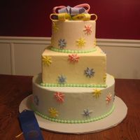 Fair Cake This is the cake that I submitted in our local fair, and won first prize. It was my first time using cake dummies and thanks to all of the...