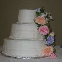 Lynn This is the first sold wedding cake done since my 5 month old was born. Man, it's amazing how much longer it takes to do a cake now,...