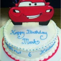 Nephew's Birthday This is a cars birthday cake for my nephew. I did the Lightning McQueen with colorflow. Hope he likes it!