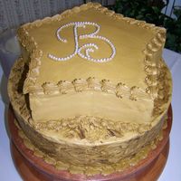 Grooms Cake They wanted a very manly cake that had the look of leather or wood.