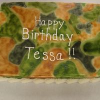 Camo Birthday Cake Airbrushed Camo Cake