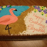 Flamingo Birthday Cake 