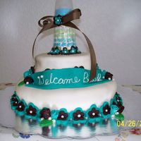 Baby Shower Cake I owe mad Thanks to Karmic Cakes for the idea of this cake. I put my own spin on the cake and I had some hard times trying to get the cake...