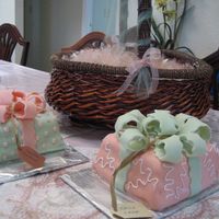 Present Cakes Two "practice cakes" I made in preparation for my grandparents' 60th anniversary party. Both cakes feature marshmallow...