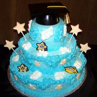 Reach For The Stars Graduation cake "Reach for the stars" theme.