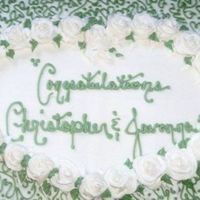 Sage Full Sheet left at the church for friends and family that couldnt make it to the reception. yellow cake with buttercream filling.