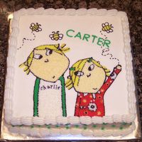 Charlie And Lola Charlie and Lola Buttercream from a photo provided by the customer.