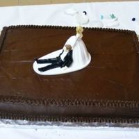 Groom.jpg My first Groom's cake! Chocolate cake with Chocolate buttercream icing.