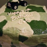 Camo.jpg Camo cake for a friend's husband. He is a hunter/fisherman and she wanted something small.