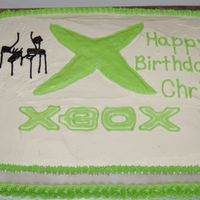 Happy Birthday Chris! I made this cake for my brother-in-law who is a big fan of xbox. The icon in the top left corner is the symbol for the Godfather Game he...