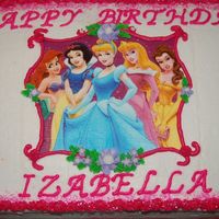 Disney Princess I did this cake for a friend at works niece. Hope you like it!!!