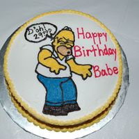 D'oh 29? I made this cake for my husband's birthday. He is a HUGE Homer Simpson Fan