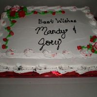 Bridal Shower Cake Bridal shower cake-colors are red and black (writing is terrible - just don't seem to be able to improve that)