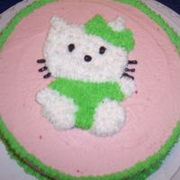 First Cake Ever - Wilton Class I Here is my first cake. I decided to do a piping gel transfer of Hello Kitty. Please be gentle! :)