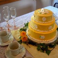 My First Stacked Cake This is my first stacked cake, made last week for the cake class I am taking. It was soooooo much fun! Probably would be good for a shower...