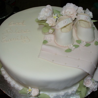 Baptism vanilla cake with dulce de leche filling (Caramel)