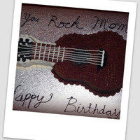 Mom's Cake Made for my mom because she put my sister and I in guitar lessons when we were kids (and we hated the lessons).