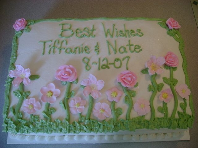 Garden Bridal Shower This was for a garden themed bridal shower. The flowers are made of royal icing and fondant.