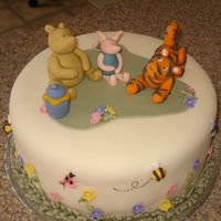Classic Pooh Baby Shower All figures are made of fondant.