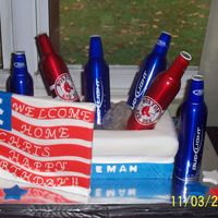 Cooler Cake My nephew came home from Iraq and also celebrated his 21st birthday. My sister asked me to combined the two.