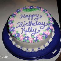 Floral Birthday Simple choc. w/ bc icing and filling