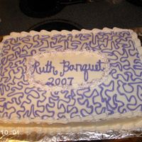 Purple Lace Yellow cake w/ bc. Made for a young girls banquet. First time using cornelli lace technique. Fun and easy!