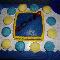 2010 Grad Cake numbers are made from jolly ranchers, mable cake with bc icing