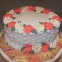 Pink Flowers And Daisies 