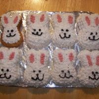 Easter Bunny Cupcakes I made some Easter bunny cupcakes just for fun! I ran out of icing on that last one!!