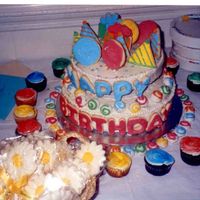 Mom's Birthday Cake This was a cake for my Mom's 60th. Looking back, the cake was a bit of work , but I should have made all of the cookies in advance and...