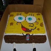 Sponge Bob Cake This is a 12 inch square cake of Sponge bob! all buttercream icing.
