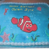 Jalen's Nemo Birthday Frozen buttercream transfer
