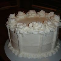 White Buttercream, Lemon Cake And Filling Just a practice cake........all buttercream, all white