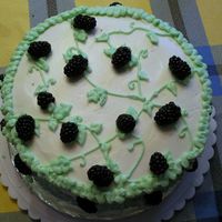 Mothers Day - Fruity Fun Actual blackberries "glued" onto cake. Yum!
