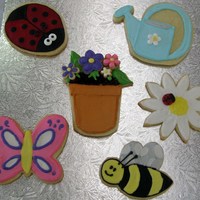 Springtime Cookies royal icing. on the flower pot i used crushed up oreo for the soil