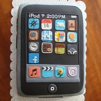 Apple Ipod Touch Fondant Cake Marble cake with raspberry filling. All fondant.