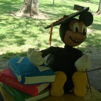 Mickey Mouse College Graduation Cake 