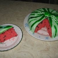 Watermelon Yet another watermelon cake picture. I saw so many great pictures of watermelon cakes here on CC that I just had to try one for myself....