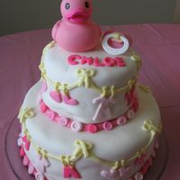 Baby Shower Cake This cake is based on a cake out of the Wilton Yearbook 2006. I used MMF (but it is quite bubbly since it's been so long since I'...