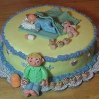 First Baby Shower Cake.... This is one of two baby shower cakes I need to make...this one is carrot cake. I've never done a shower cake so I was nervous....I...